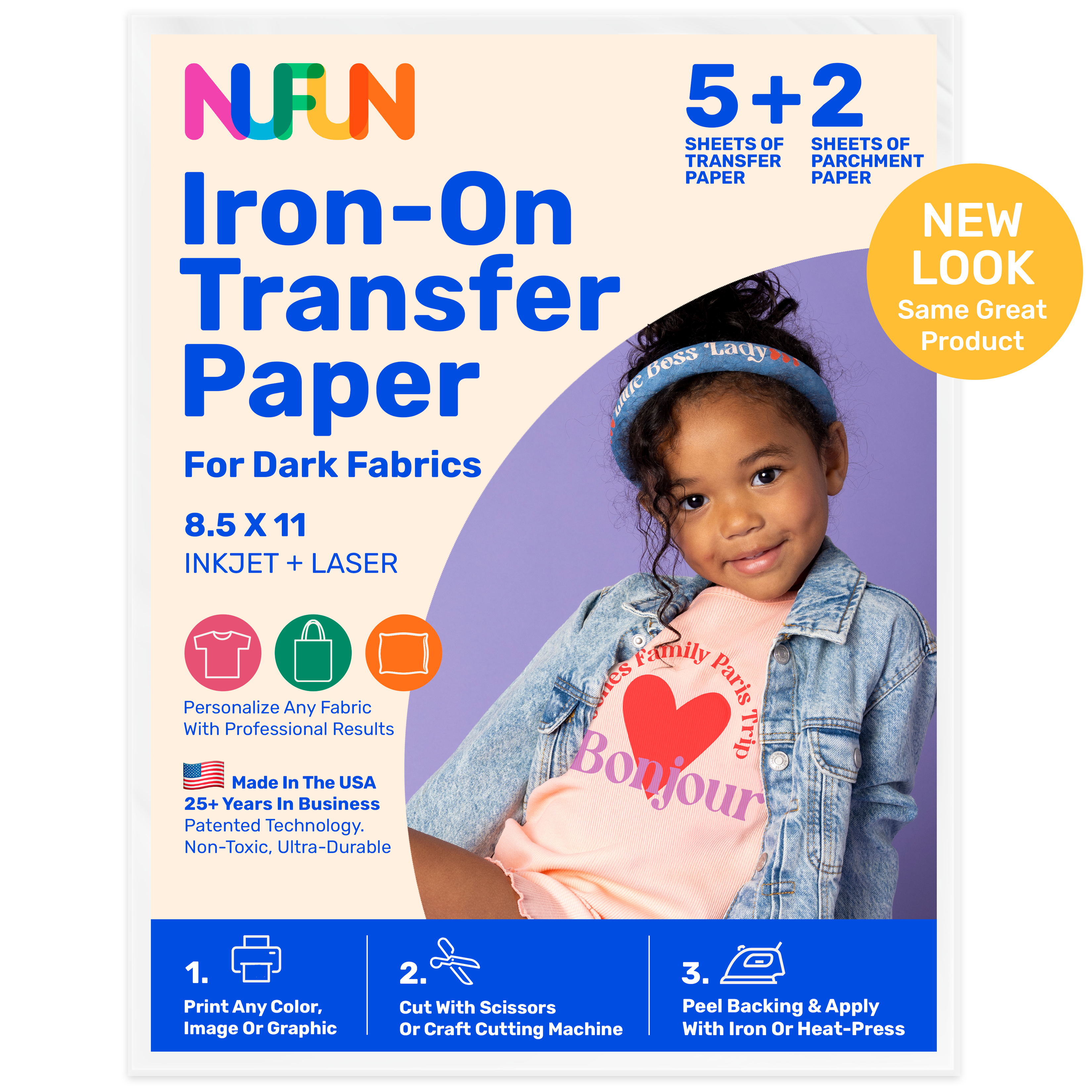 InkJet Laser Transfer Paper For Dark Fabrics 8.5