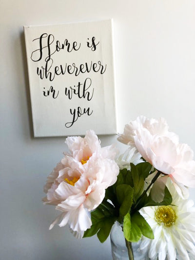 “Home Is Wherever I’m With You” Canvas