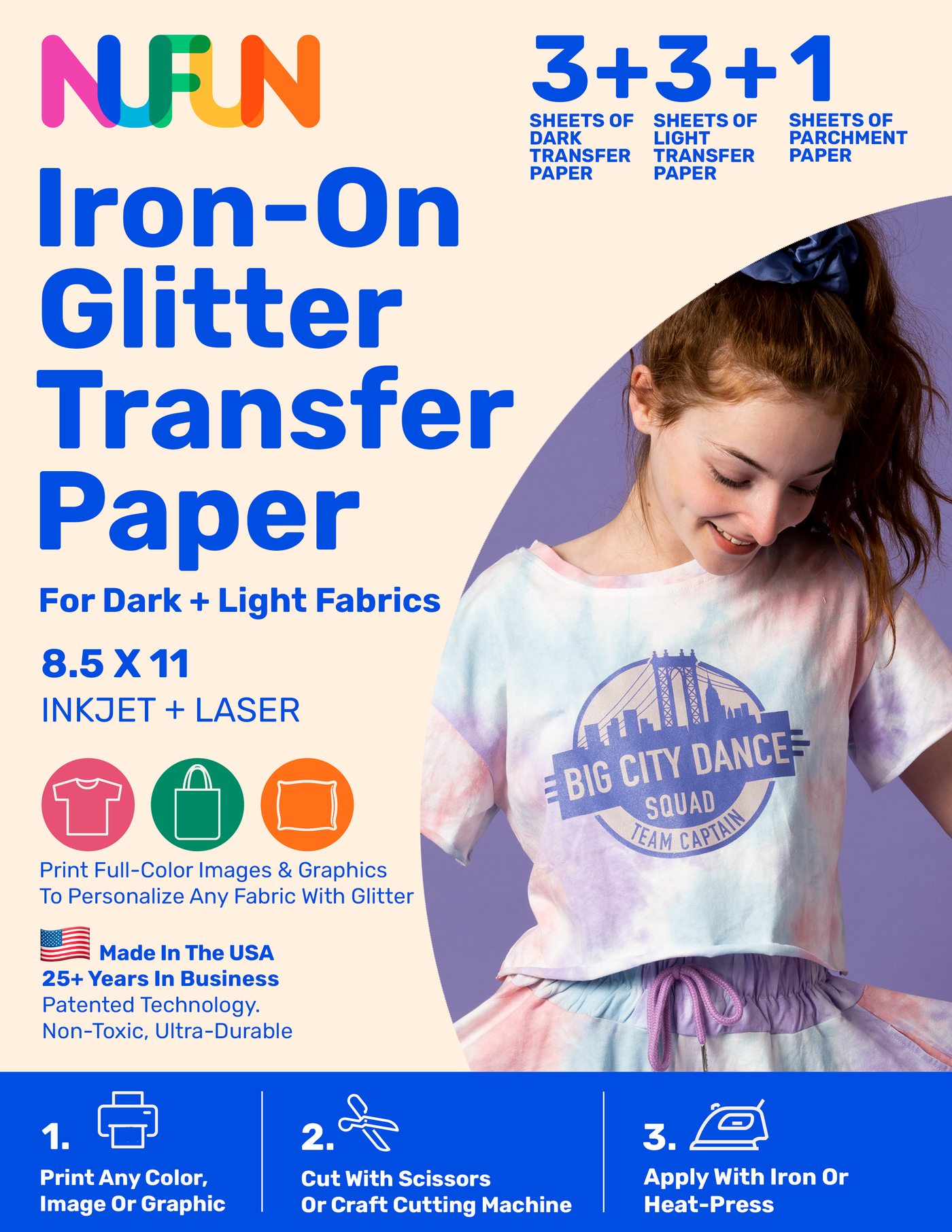 InkJet Printable No Mess Glitter Transfer Paper 8.5 InkJet Printable No Mess Glitter Transfer Paper 8.5