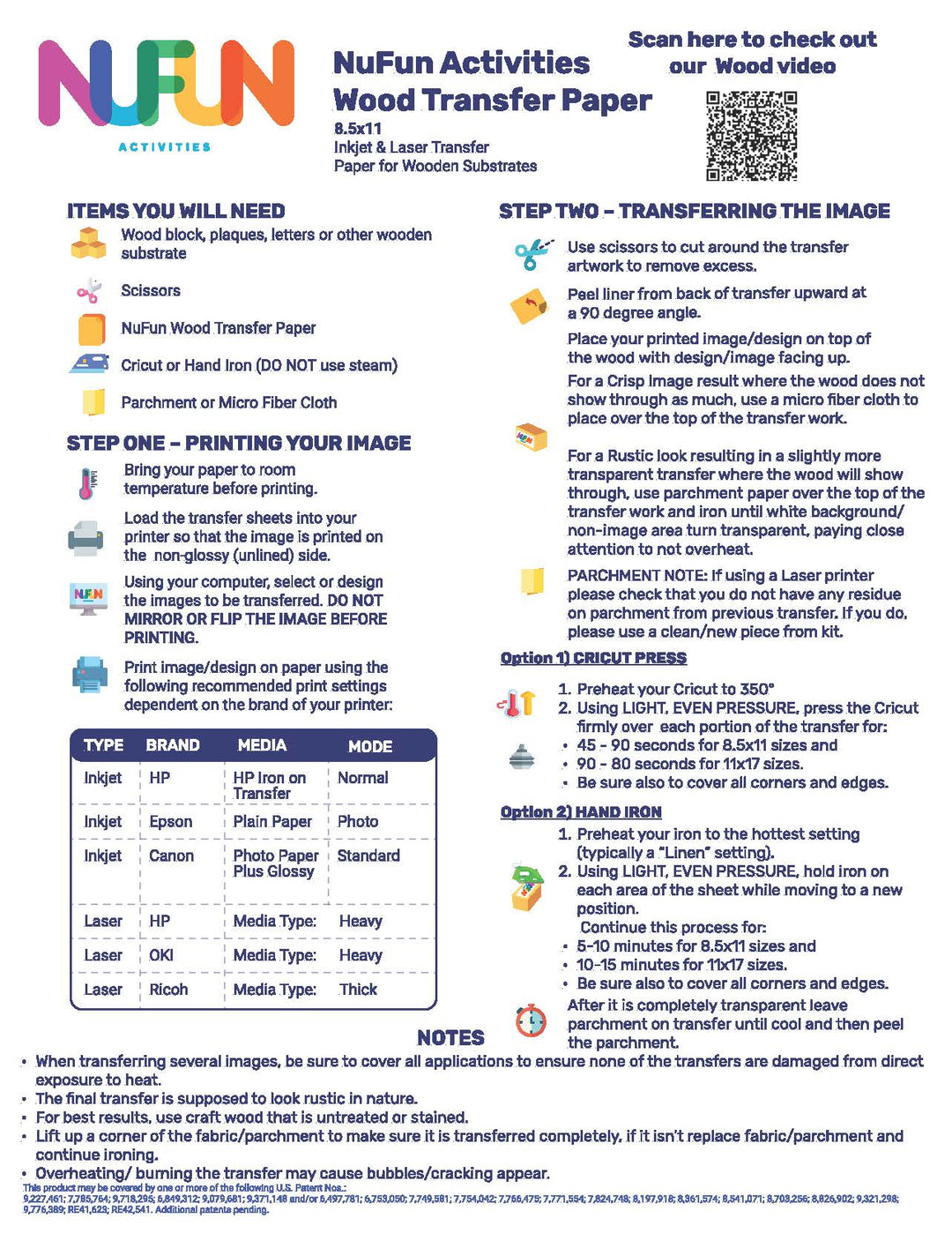 NuFun Activities DIY Wood Transfer Paper