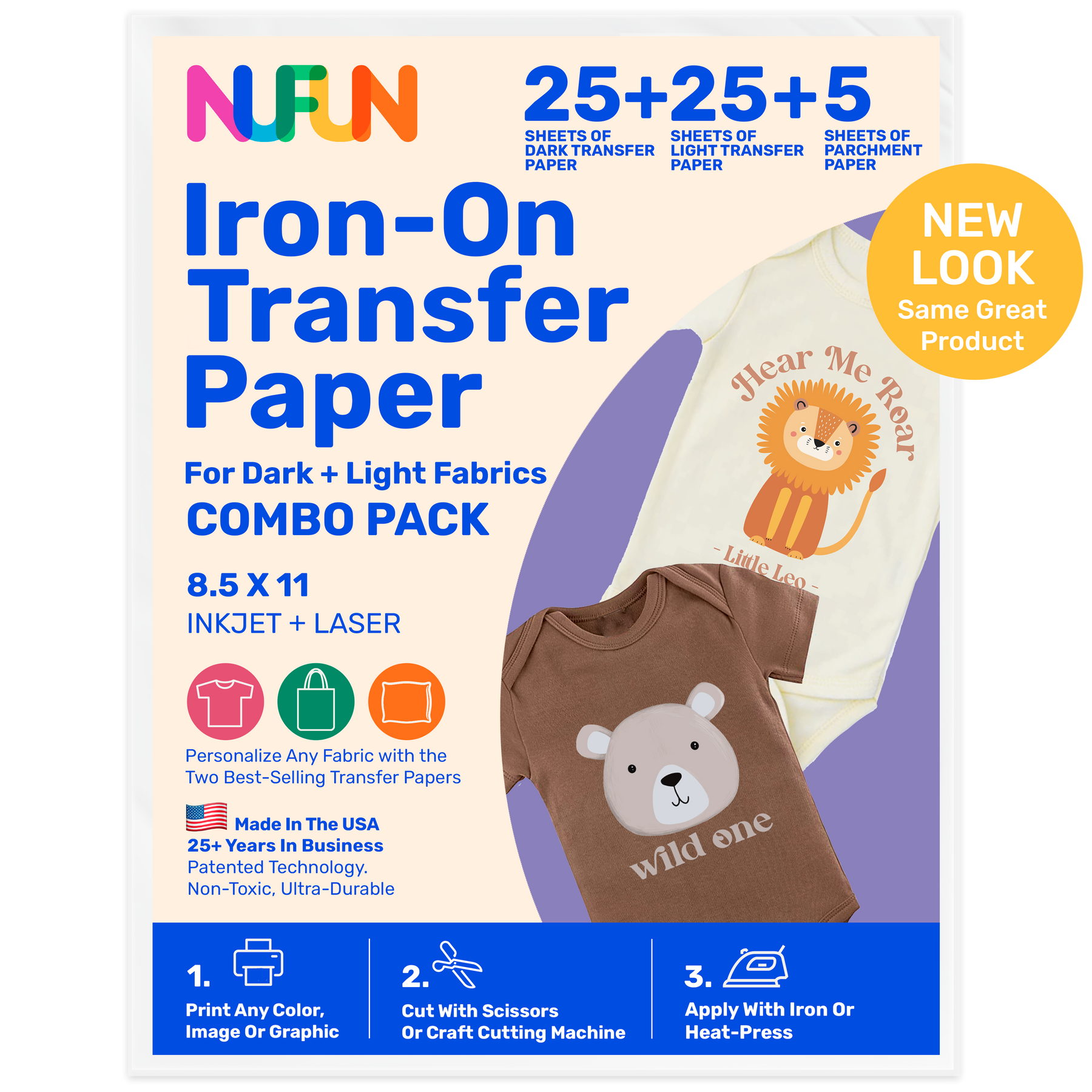 Transfer Paper Light and Dark Combo Pack 8.5x11 – NuFun Activities