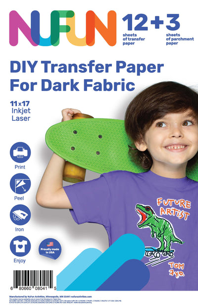 InkJet/Laser Transfer Paper for Dark Fabrics 11"x17"
