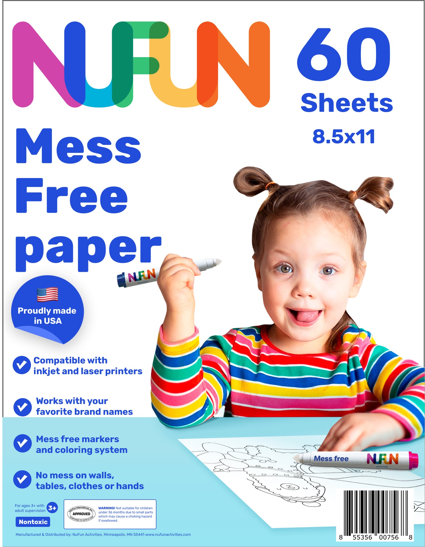 XL Mess Free Coloring - Blank Printable Sheets in 11X17
