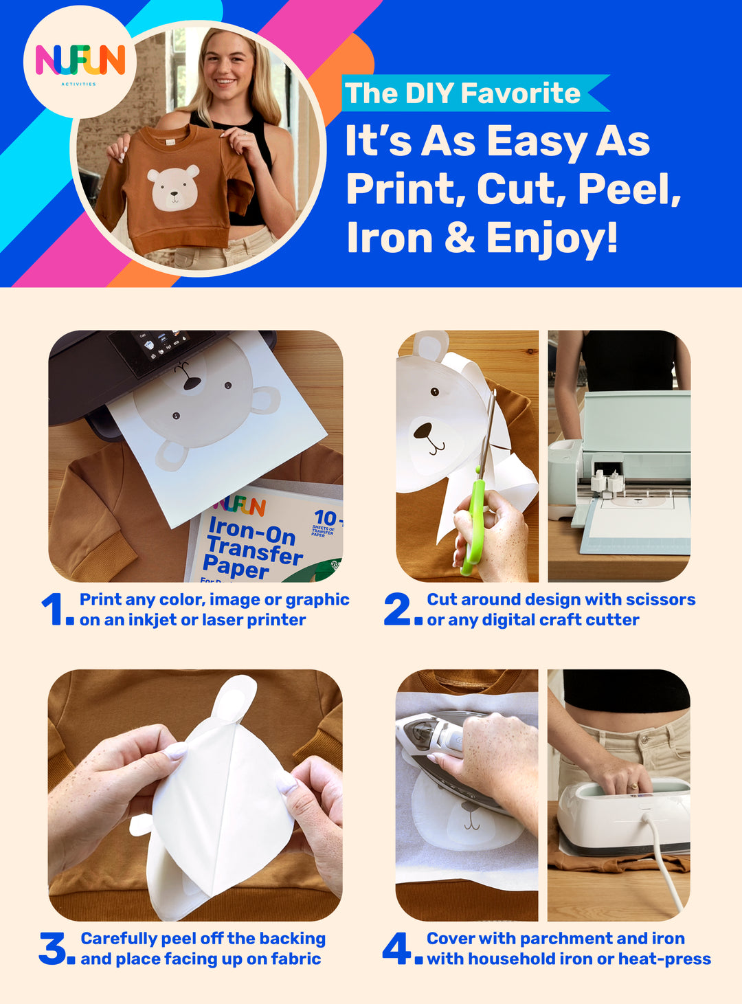 NuFun Activities Dark Transfer Paper